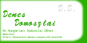 denes domoszlai business card